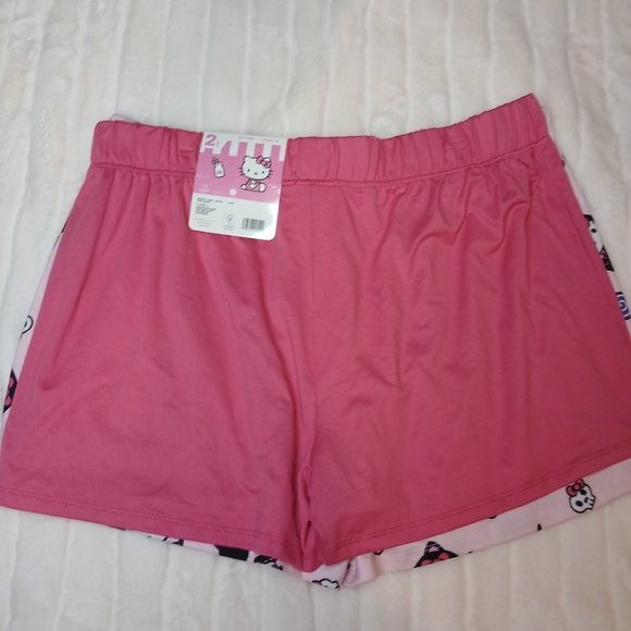 Hello Kitty Halloween 2-Pack Sleep Shorts 🎃 Pink & Black Cat Print | Size XL | - Picture 8 of 8